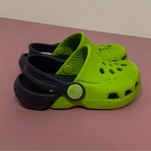Kids Crocs Electro II Clog children’s toddler size 6 blue green waterproof